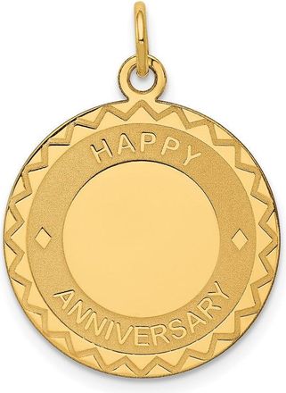 Diamond2Deal 14k Yellow Gold HAPPY ANNIVERSARY Charm
