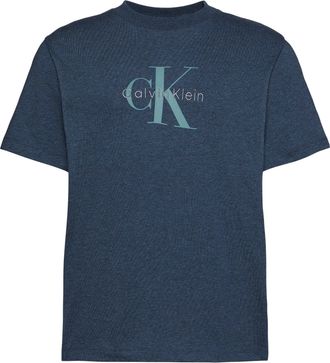 Calvin Klein Jeans T-Shirt CALVIN KLEIN JEANS SS Hero Monologo Tee 20s, Herren, Gr. XXL, nearly navy heather b8289, Web, Obermaterial: 100% Baumwolle, regular fit normal
