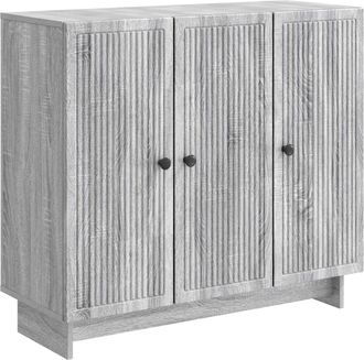 vidaXL Aparador Gris Sonoma 89 X 34,5 X 80 Cm Madera De Ingenier&iacute;a Vidaxl