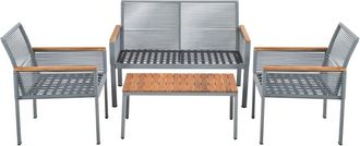 Urban Meuble Consola moderna en madera blanca y roble con cajones y puertas