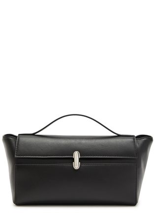 Savette Trapeze Leather Pochette - Black - One Size
