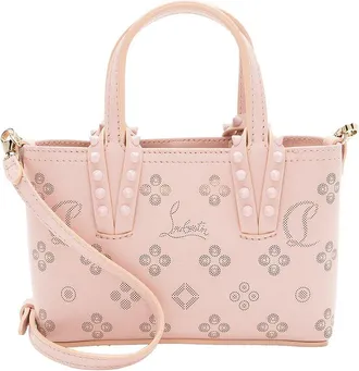 Christian Louboutin Pink Perforated Leather Loubinthesky Cabata Nano Tote (Authentic Pre-Loved)