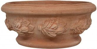 Biscottini International Biscottini - Cuenco De Terracota 100% Made In Italy Jarr&oacute;n De Exterior Totalmente Artesanal