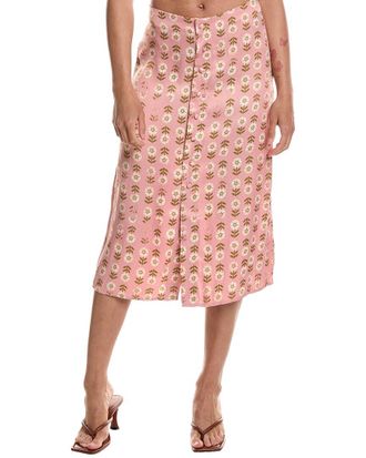 Free People Analise Printed Midi Skirt