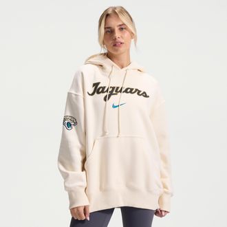 Nike Jacksonville Jaguars Rivalries Collection Phoenix Nike Womens NFL Oversized Pullover Hoodie in Brown | 01N515A9N-SV1