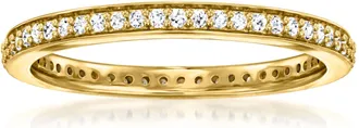Ross-Simons Lab-Grown Diamond Eternity Band in 18kt Gold Over Sterling
