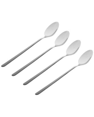 Godinger Set Of 4 Lola Mirrored 18/0 Stainless Steel Iced Tea