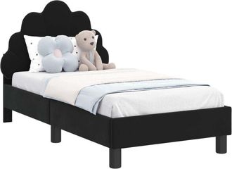 vidaXL Estructura De Cama Para Ni&ntilde;os Peque&ntilde;os Con Cabecera Negro Vidaxl