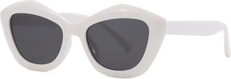 Generic Mens Sports Sunglasses Womens Outdoor Commuter Sun Glasses(White)