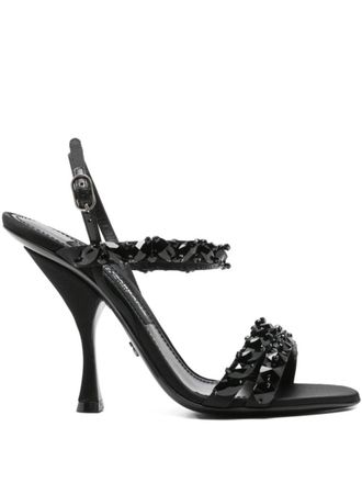 Dolce & Gabbana Black Open Toe Heels