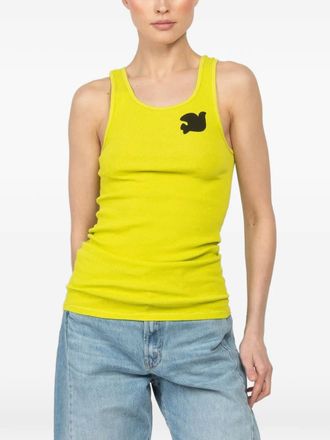Freecity 1999 graphic tank top - women - Cotton - XS/S - Yellow