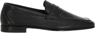 Berwick 1707 Black Pebbled Leather Mask Loafers