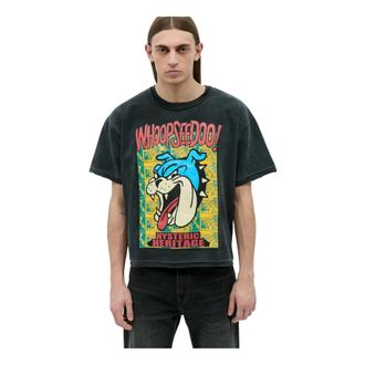 Hysteric Glamour T-Shirts, male, Black, Size: M Bulldog Short-Sleeve T-Shirt