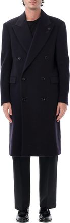 Lardini Double Breast Virgin Wool Long Coat
