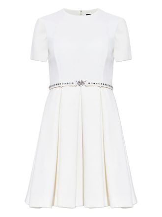 Versace Mini-jurk met logodetail - Wit