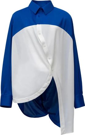 Anrealage Camicia Doraemon asimmetrica con design color-block - Blu