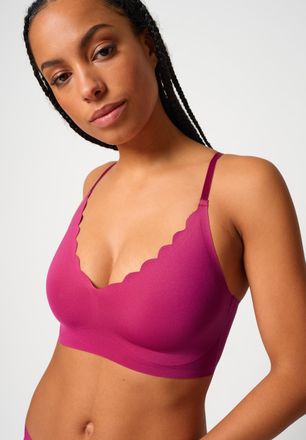 Skiny Bustier SKINY Micro Essentials, Damen, Gr. 36, N-Gr, sangria, Obermaterial: 72% Polyamid, 28% Elasthan, unifarben, Basic, k&ouml;rpernah, BHs Bustier, hera