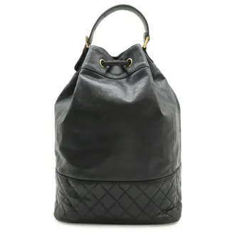 Chanel Black Grained Calfskin Backpack (Pre-Owned)