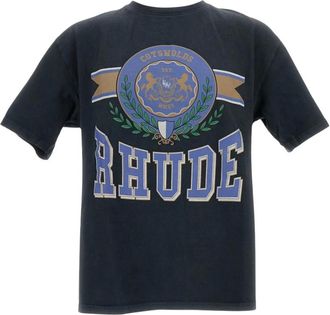 Rhude Tops, Heren, Zwart, S, Katoen, T-Shirts