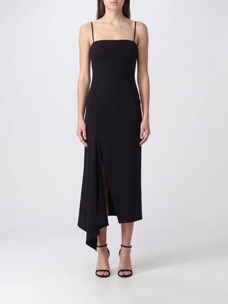 Givenchy Abito da cocktail midi in cady con scollo quadrato e orlo asimmetrico