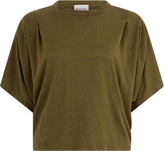 Isabel Marant Isabel Marant, T-Shirts, female, Green, Size: M Kyanza linen t-shirt