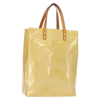 Louis Vuitton Reade Monogram Vernis Beige Patent_Leather Handbag (Pre-Owned)