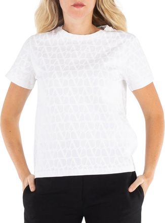Valentino Toile Iconograph Vlogo T-Shirt, Size X-Small