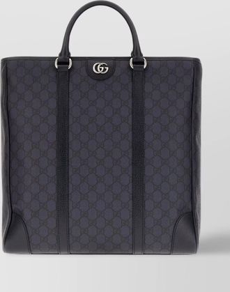 Gucci gg supreme monogram top handle tote bag