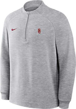 Nike USC Par Nike Mens Therma-FIT College Half-Zip Pullover in Grey | 068F01HSCJ-P8H