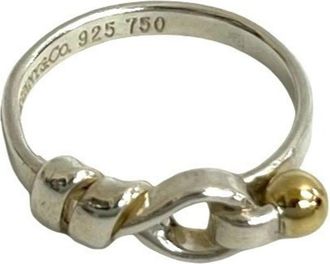 Tiffany & Co. Gold Silver Gold (18K) Silver 925 Band Ring (Pre-Owned)