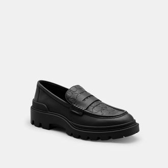 Coach Platform Loafer With Signature Print