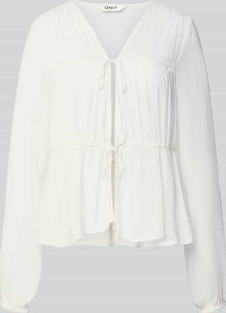 Only Regular Fit Langarmbluse aus reiner Viskose Modell CHIARA in Weiss, Gr&ouml;&szlig;e M