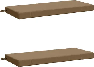vidaXL Cojines Para Banco De 2 Piezas Soest 2 Uds. 100% Poli&eacute;ster Vidaxl