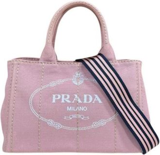 Prada Pre-owned Tote Bags, female, Pink, Size: ONE SIZE Pre-owned Vintage Tote Bag