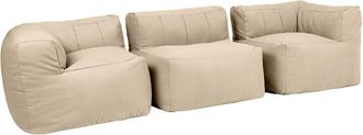 Icon Brand Puf sof&aacute; modular 2 rincones 1 sill&oacute;n int/ext en olefina beige