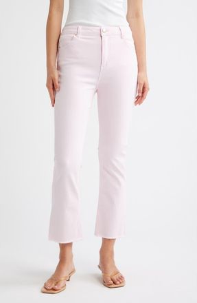 Tractr Raw Hem Flare Leg Jeans in Cherry Blossom at Nordstrom, Size 25