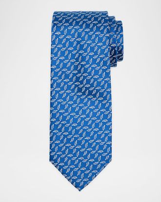 Charvet Mens Petite Tassel Silk Tie