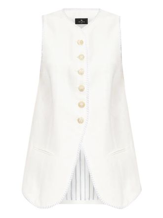 Etro button-fastening waistcoat - White