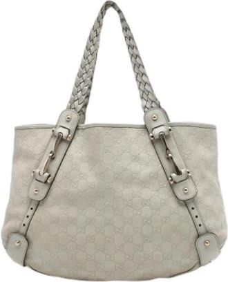 Gucci Pre-owned Pelham Schoudertas - Dames - Vintage Shopper - Beige - ONE Size - Leer - Vintage