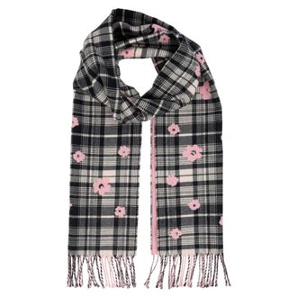 Marc Cain Wol sjaal met franjes - Dames - Wintersjaals - Roze - ONE Size - Wol - Accessoires