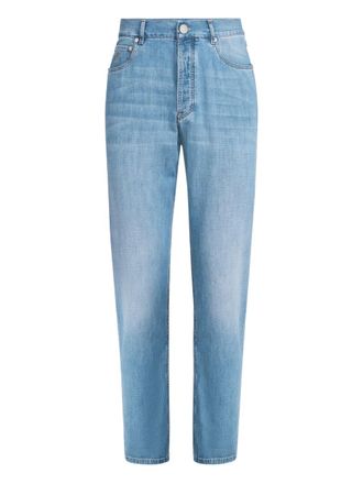 Brunello Cucinelli five-pocket button-fastening jeans - Blue