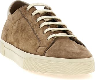 Brunello Cucinelli Mens Beige Calfskin Low Top Sneakers