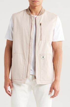 CAT Utility Cotton Zip Vest in Light Nomad at Nordstrom Rack, Size Xx-Large