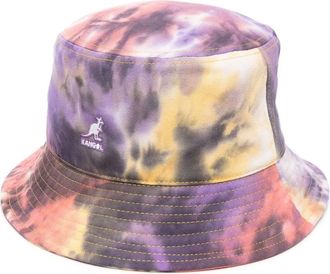 Kangol embroidered-logo tie-dye bucket hat - men - Cotton - M - Purple