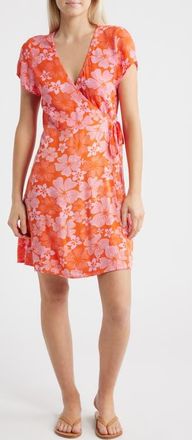 Rip Curl Aloha State Wrap Minidress in Red at Nordstrom, Size X-Small