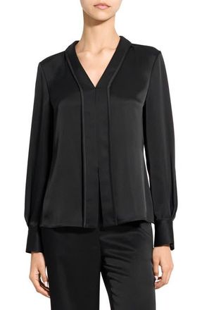 Theory Satin Top in Black at Nordstrom, Size X-Large