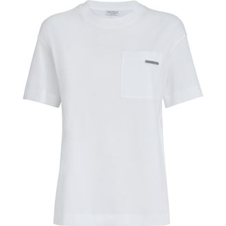 Brunello Cucinelli Cotton jersey T-shirt in White at Nordstrom, Size Xx-Small Eu