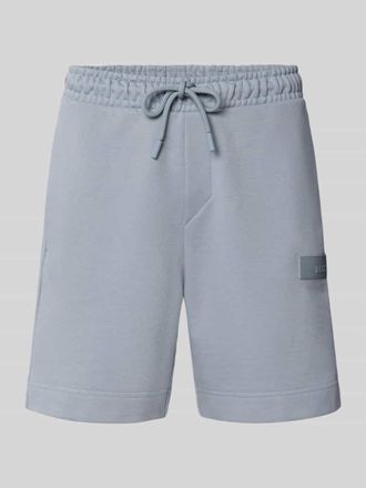 HUGO BOSS Regular Fit Sweatshorts aus Baumwoll-Mix Modell JT_SHORTS in Rauchblau, Gr&ouml;&szlig;e XXXL