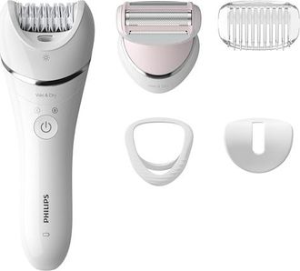 Philips Epilatore Wet & Dry Bre710/00 Serie 8000 Bianco/rosso