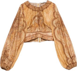 Zimmermann Womens Wanderlust Cotton And Silk Top
